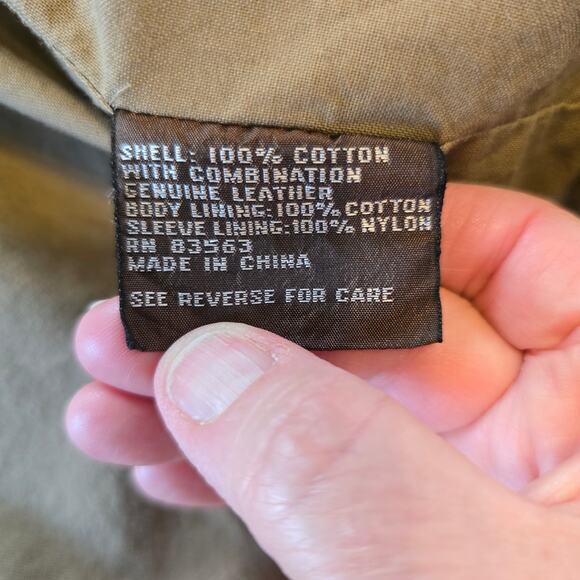 Ducks Unlimited Field Chore Coat Men's M Green Canvas Leather Trim Huntingcore - Picture 7 of 13